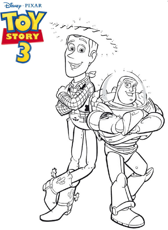Plansa de colorat cu Toy Story 126 31